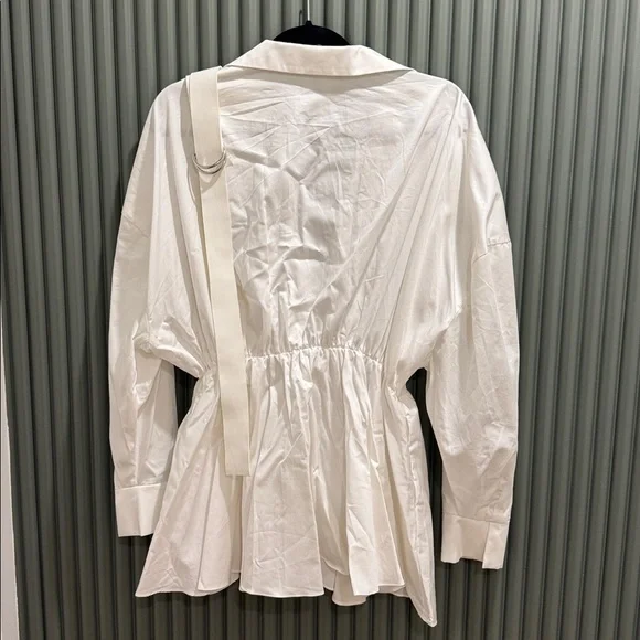 Norma Kamala Boyfriend Shirt Flared Mini Dress - Picture 6 of 10